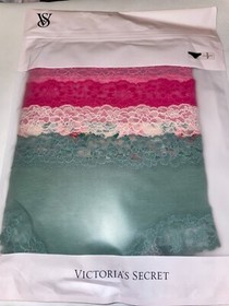 Victoria Secret 5 pack No Show Lace Panty Lot Sexy S M L XL XXL cheeky floral