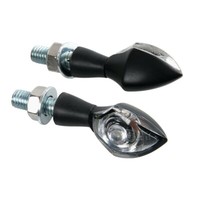 Blinker A LED FüR Motorrad Motor Schwarz Genehmigt Linse Weiß Licht Orange 12V