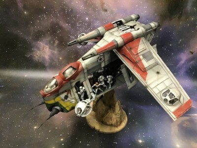 Star Wars Legion LAAT Gunship & Clone Commandos w/ Jedi Custom