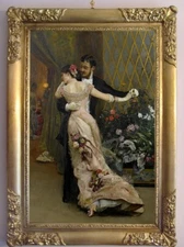 Hand painted old master Antique Oil Painting art Dance on canvas 24"X36"