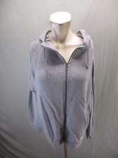 NIKE Size M Mens Gray Cotton Full Zip Stand Collar Pocket Athletic Jacket 374