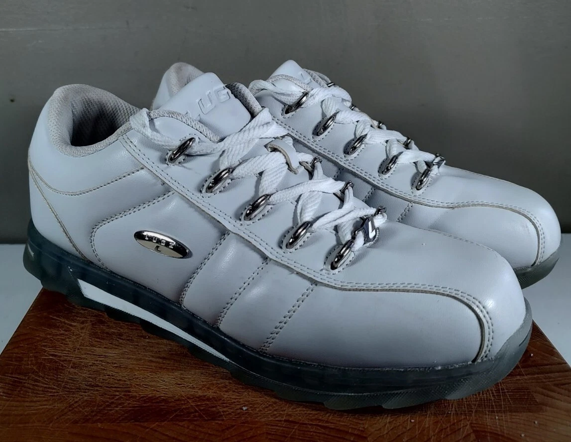 Lugz White Clear Men s Fashion Casual Shoes Lace Up Sneakers Charger II Ice