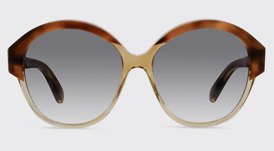 CELINE Woman's Brown Havana Acetate Round 61mm Sunglasses R1169 | eBay