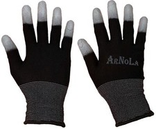 2  5  20 Pairs Black Anti Static Gloves Top Fit Fingertip 13g Carbon Fibers Pu