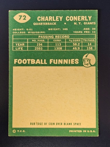 Tarjetas de fútbol americano Topps 1960 completan tu conjunto que elijas elegir cada una #1 - 132 - Imagen 119 de 229