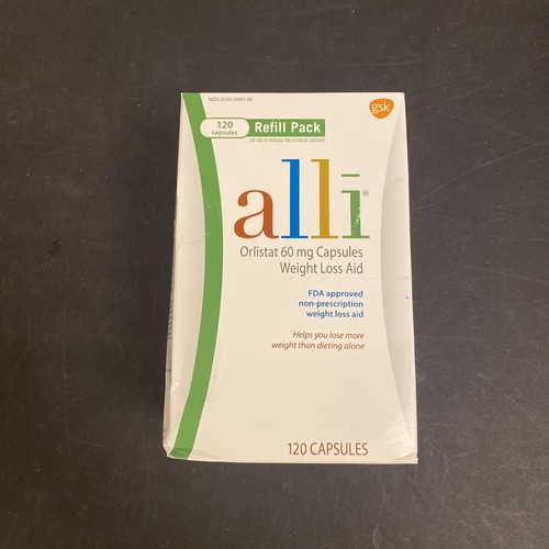 Alli Weight Loss Diet Aid Orlistat 60 mg, 120 Capsules Refill Pack EXP