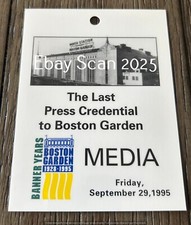 9/29/1995 LAST PRESS CREDENTIAL/PASS to BOSTON GARDEN CLOSING Bruins/CELTICS ORR