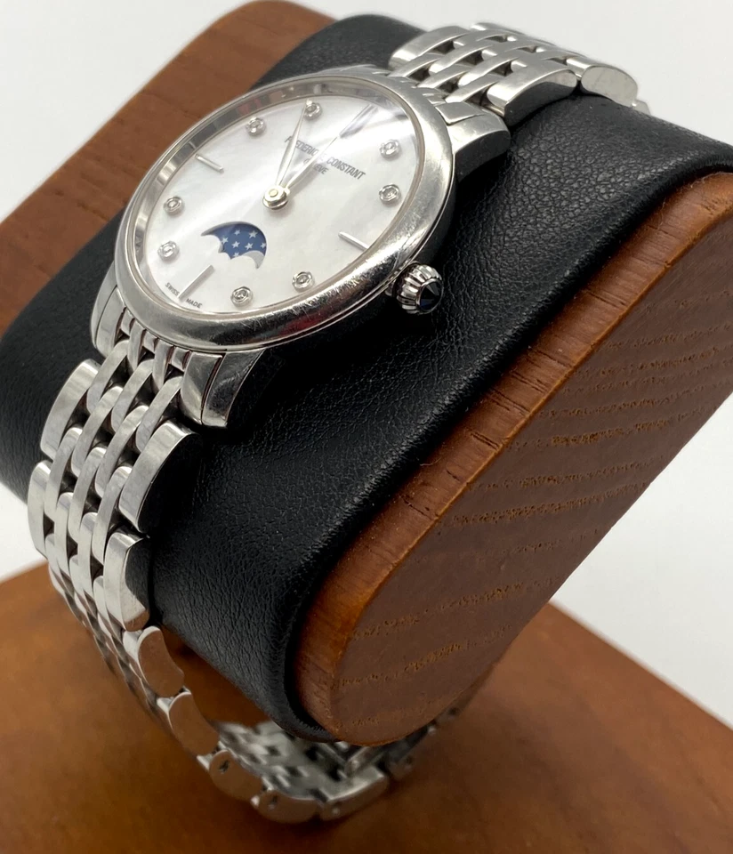 Frederique Constant FC-206x1s5/6 Slimline Moonphase Diamond Dial 30mm Watch - Image 4 of 4