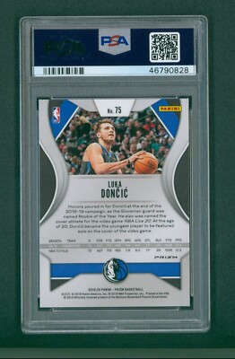 2019 Panini Prizm Basketball Card - #75 Luka Doncic Red/W/Blue
