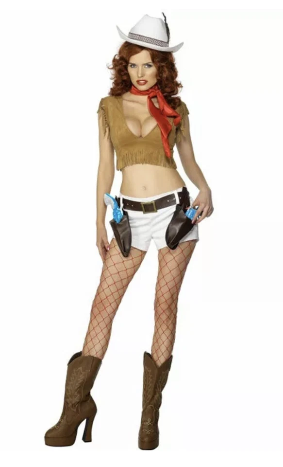 Sexy Disfraz de Vaquera Salvaje Oeste Pin-Up Talla Pequeña 8-10 Foto 2 de 2