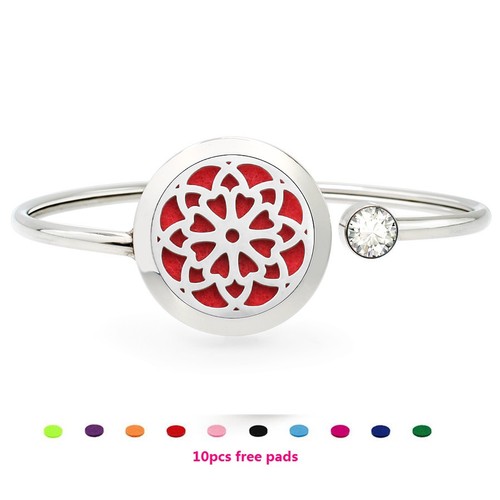 25mm  Rotatable Perfume Bangle Bracelet  Diffuser Essential Aromatherapy Locket - Picture 13 of 209