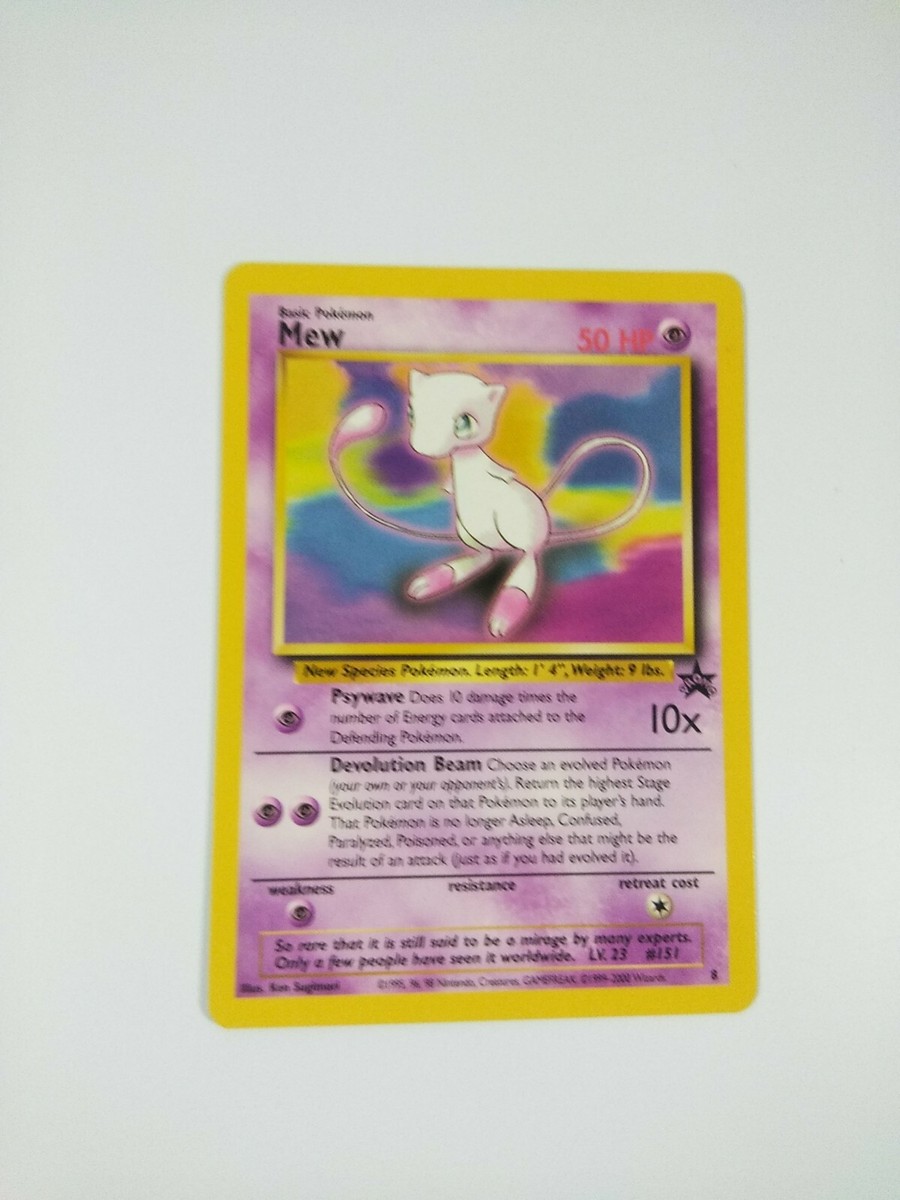 Mew 1995 Promo Pokemon card #151 Original First Edition in plastic sleeve