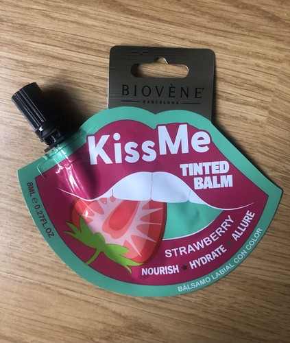 Biovene Kiss Me Tinted Lip Balm Strawberry 8ml Hydrate Beauty Skincare Makeup