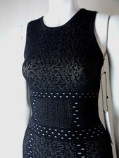 $210 NWT ALI & JAY S Dress Lace Overlay Bodycon Sleeveless Knit Stretchy Black