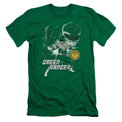 POWER RANGERS GREEN RANGER Licensed Adult Men's Graphic Tee Shirt SM-4XL 