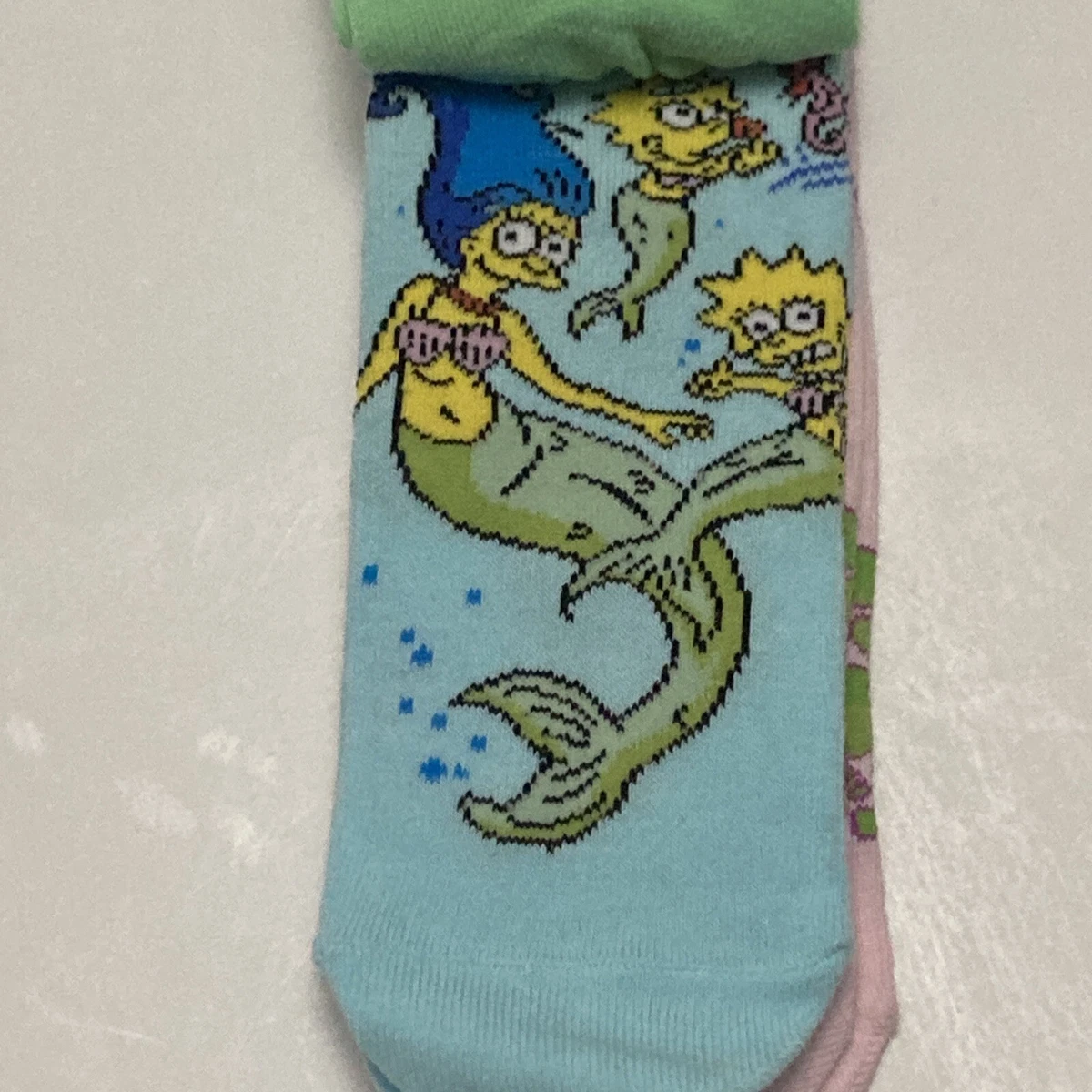 Conjunto Calcetines Primark Simpsons US6-10 Marge Maggie Lisa Sirena Surf Playa Nuevo