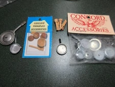 NEW + Concord Accessories Dollhouse Metal Pot Pan Bowl Spoon Fork Miniature 1:12