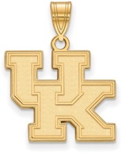 14K Yellow Gold University of Kentucky Medium Pendant by LogoArt (4Y003UK)