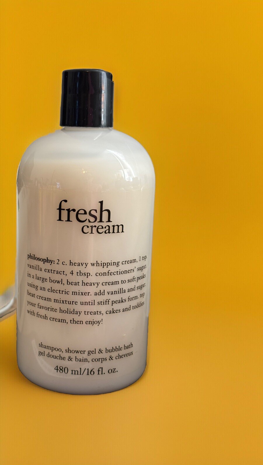 Philosophy Fresh Cream Shampoo, Shower Gel and Bubble Bath 16 Fl. Oz HTF