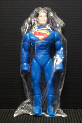 VINTAGE 10' SUPERMAN with PARACHUTE / P[LASTIC PLOW MOLD