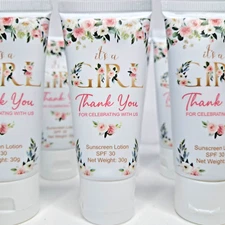 Dansib 12 Pcs Mini Sunscreen Thank You Bulk Size 1 oz SPF 30 Water Resistant