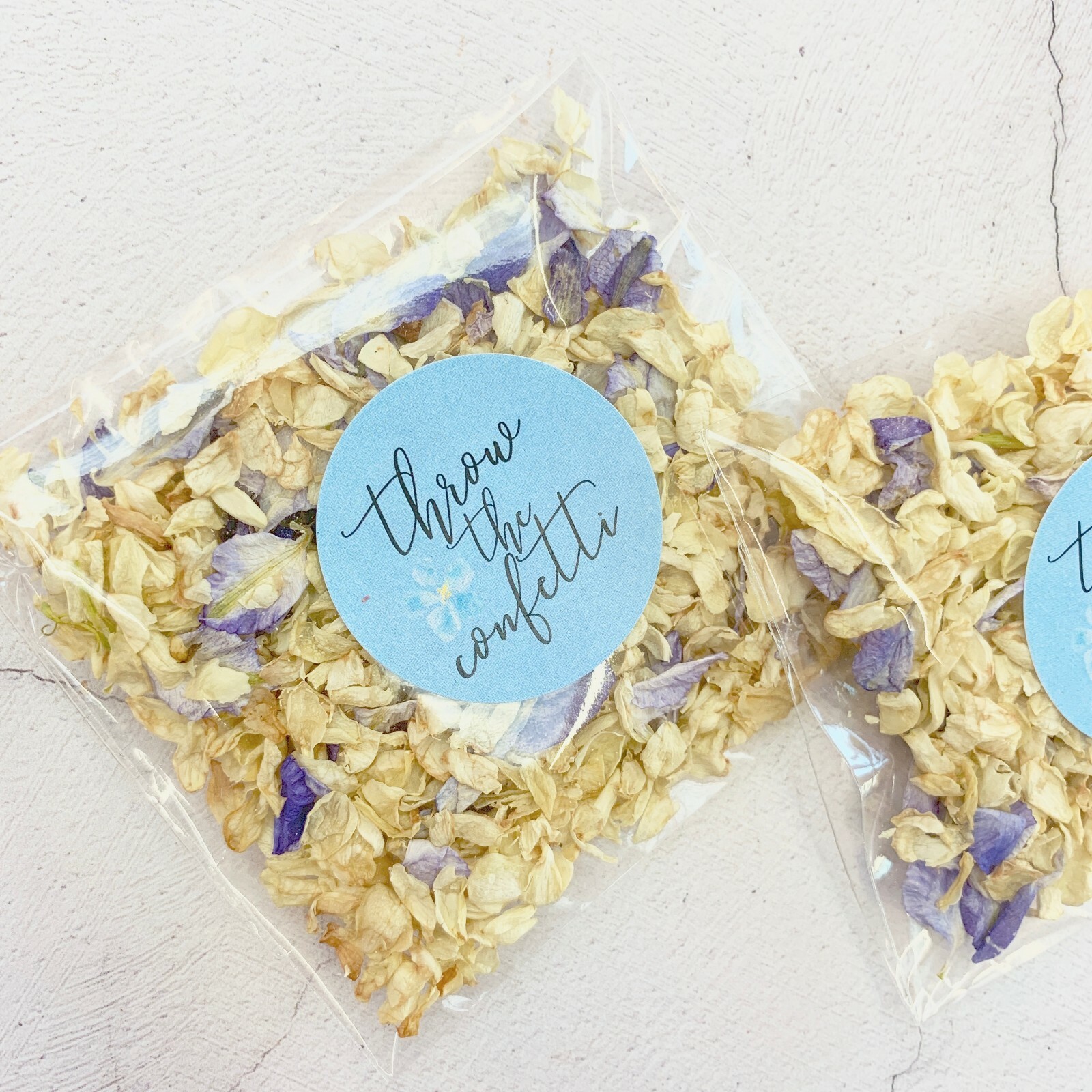 50 Blue Petal Confetti Packs Natural Dried Petals Biodegradable Wedding