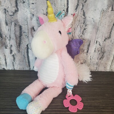 Make Believe Ideas Unicorn Fairy Activity Plush 15'' Crinkle Jingle Bell Textured