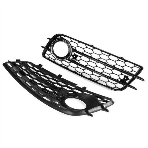 FOR AUDI A4 S-LINE S4/B8 S 2008~2012 HEX MESH FOG LIGHT BUMPER GRILL INTAKE NEW - Foto 8 di 11