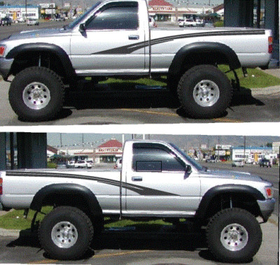 89 To 94 Vintage Style Toyota Pickup Retro Vinyl Decals Graphics - Foto 2