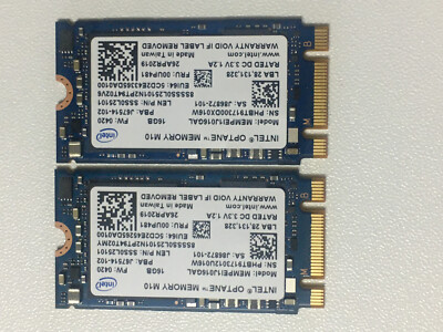 2 pcs Intel Optane Memory M10 SSD M.2 2242 MEMPEI1J016GAL 16GB PCIe3.0 ...