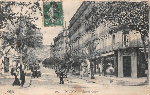 2 x cpa 83 TOULON. Tamaris le Débarcadère 1915 et Grand Hôtel Place