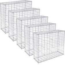 5 Stück Gabionen Steinkorb Gabione Mauersteinkorb Wand Drahtkorb für Gartenzaun