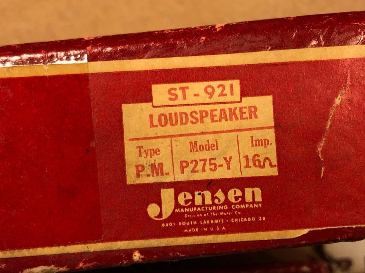 Vintage 1950s Jensen P275-Y Speaker for Regency TR-1 Radio