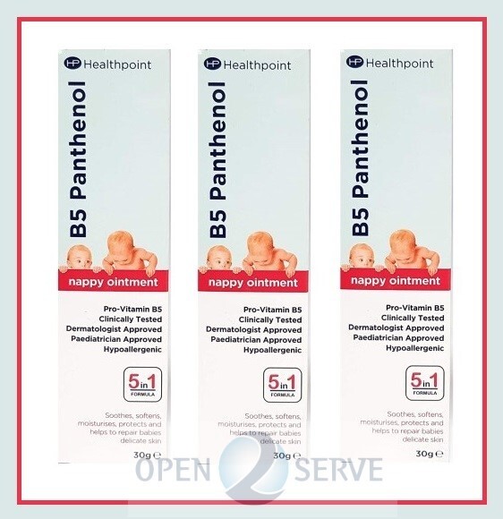 3x B5 Panthenol Nappy Care Ointment Baby Diaper Skin Rash Gentle Heal Cream -30g