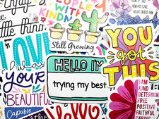 50 Inspirational Quote Stickers Motivation  Affirmation Pack Laptop Decals