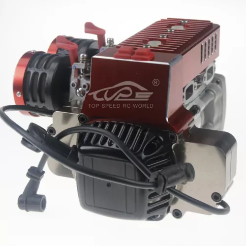 FLMLF 1/5 RC CNC Metal 58CC Two Twin Cylinders Engine for 1/5 HPI RV Baja Losi