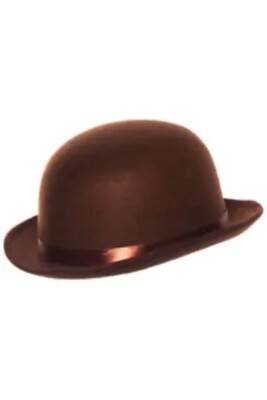 Underwraps Bowler Hat Brown Adult Men Costume Accessory