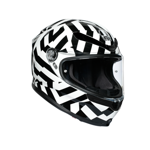 New AGV K6 Helmet MS Secret Black/White #7502024413 | eBay