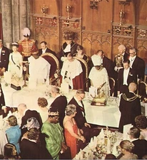London A State Banquet In The Guildhall Vintage Print Picture 1974 POBIC#45