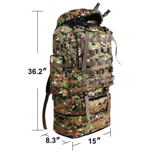 Zaino da trekking 40L-130L esercito tattico outdoor campeggio zaino trekking borsa - Foto 12 di 80
