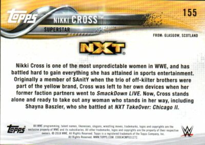 2018 Topps WWE Then Now Forever Wrestling Card #155 Nikki Cross | eBay