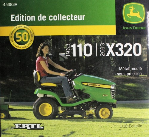 1/16 John Deere 1963 110 & 2013 X320 Lawn & Garden Tractor Set 50TH Anniversary - Picture 5 of 11