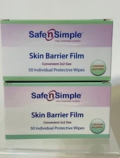 100 Safe n Simple SNS81850 Skin Barrier Film Wipes Exp. 2026/06