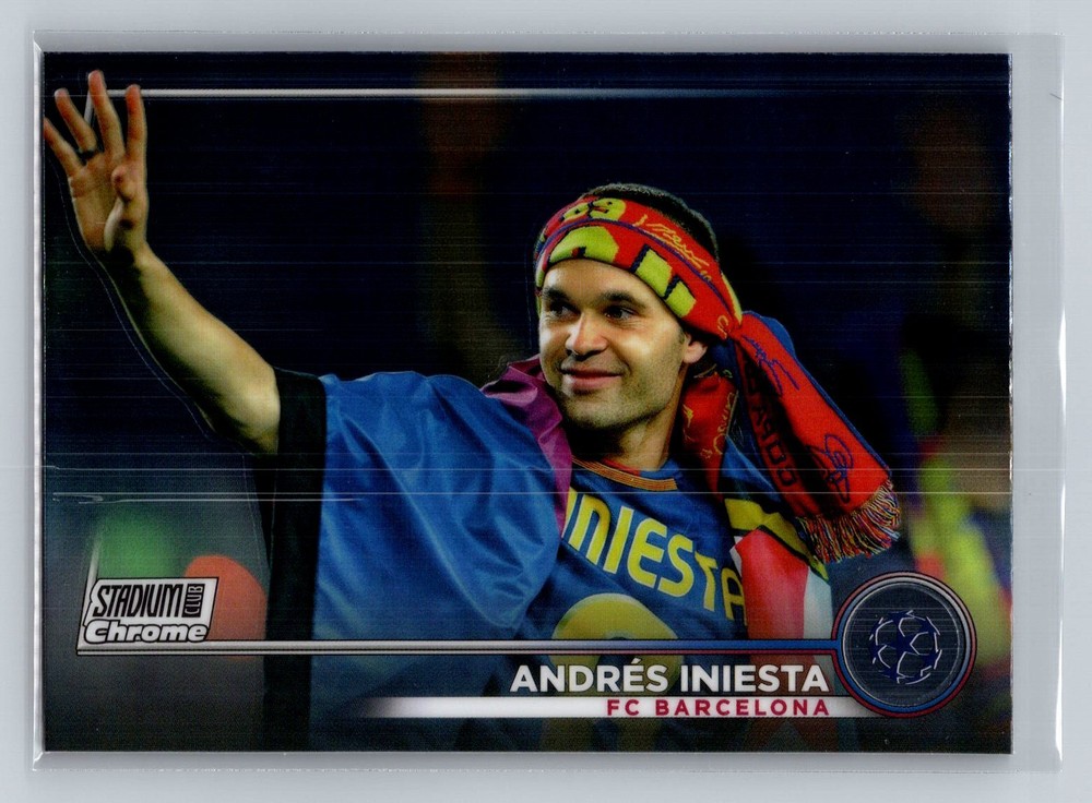 2022-23 Stadium Club Chrome UEFA Club Competitions #84 Andrés Iniesta Barcelona