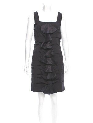 Alice + Olivia Dress Size 10 Black Silk, Pleated, Ruffled, Above Knee Length | eBay Alice + Olivia Dress Size 10 Black Silk, Pleated, Ruffled, Above Knee Length | eBay