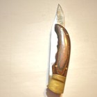 Pocketknife Wood Brass Handle Stainless Steel Blade Manual Folding Brown — photo 6