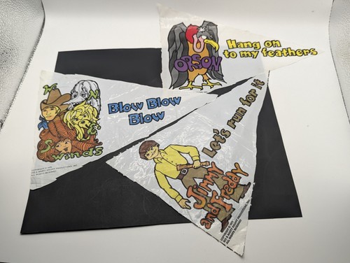 1970's  H.R. Pufnstuf Kelloggs Cereal Pennants Sid Marty Kroft Orson Jimmy Winds