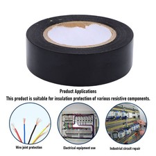 10 Rolls Black Electrical Tape Flame Retardant Strong Adhesive For Wiring Repair