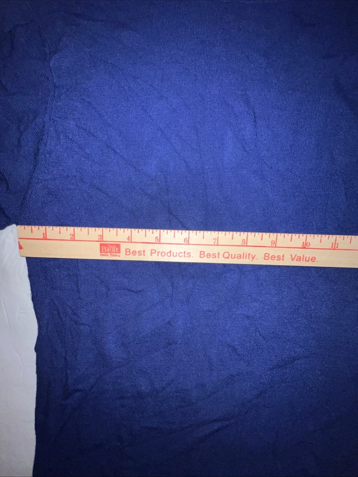 Suéter Kensie Cuello Alto Para Mujer Grande Manga Corta Azul Real Elastizado Suave Foto 4 de 4