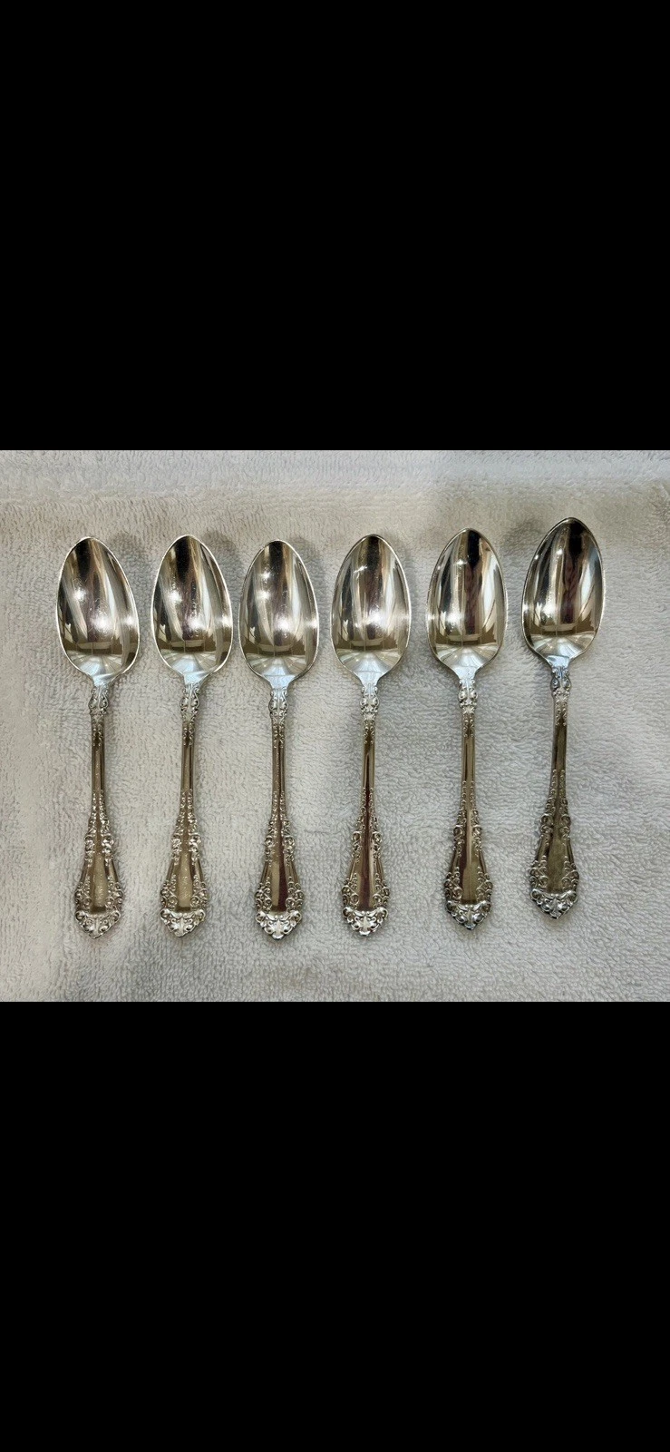 6 Rogers Bros 1847 Berkshire International Silver plate Teaspoons